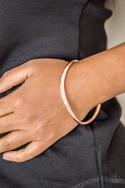 Paparazzi-Awesomely Asymmetrical - Copper Bracelet