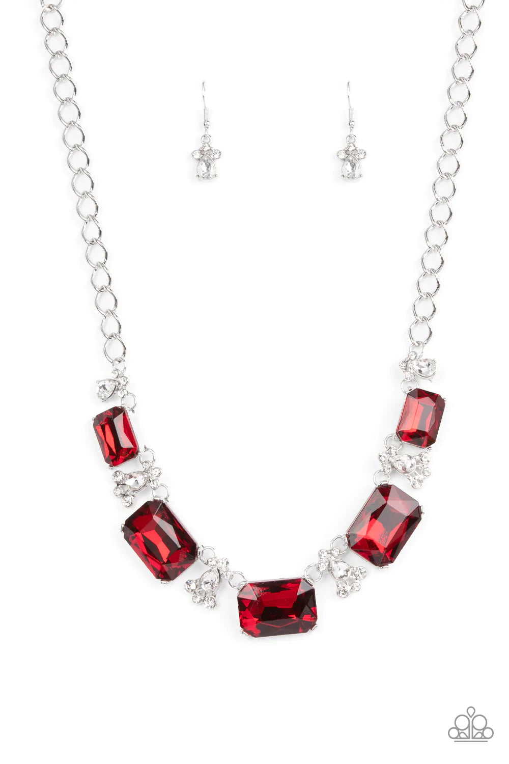 Hurricane season red necklace paparazzi Clearance