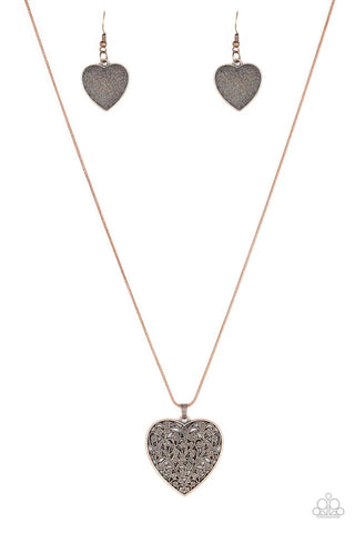 Paparazzi-Look Into Your Heart - Copper Necklace