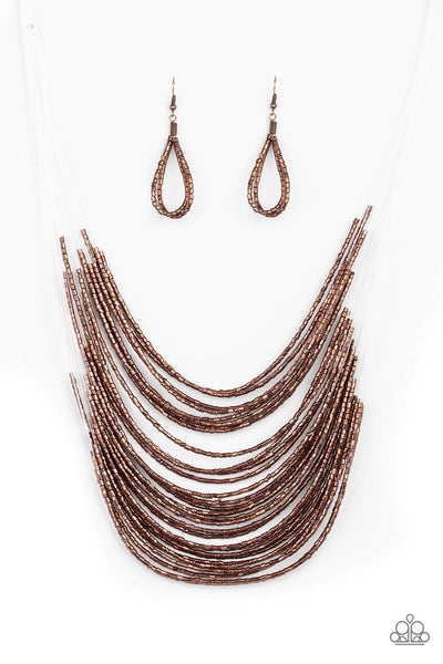 Paparazzi - Catwalk Queen - Copper Necklace