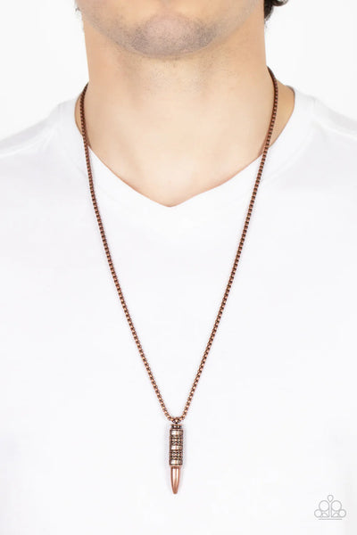 Paparazzi-Highland Hunter - Copper Necklace