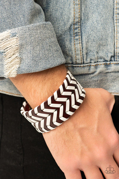 Paparazzi - Biker Badlands - Brown Bracelet