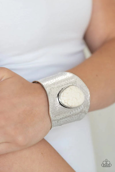 Paparazzi-Casual Canyoneer - White Bracelet