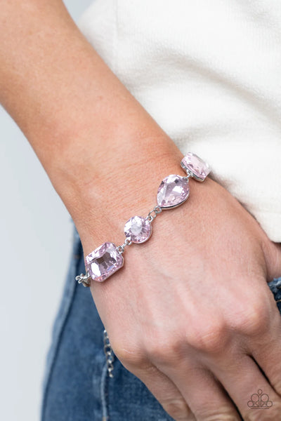 Paparazzi-Cosmic Treasure Chest - Pink Bracelet