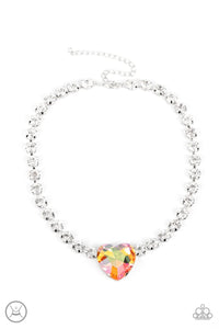 Paparazzi-Heart In My Throat Orange Necklace