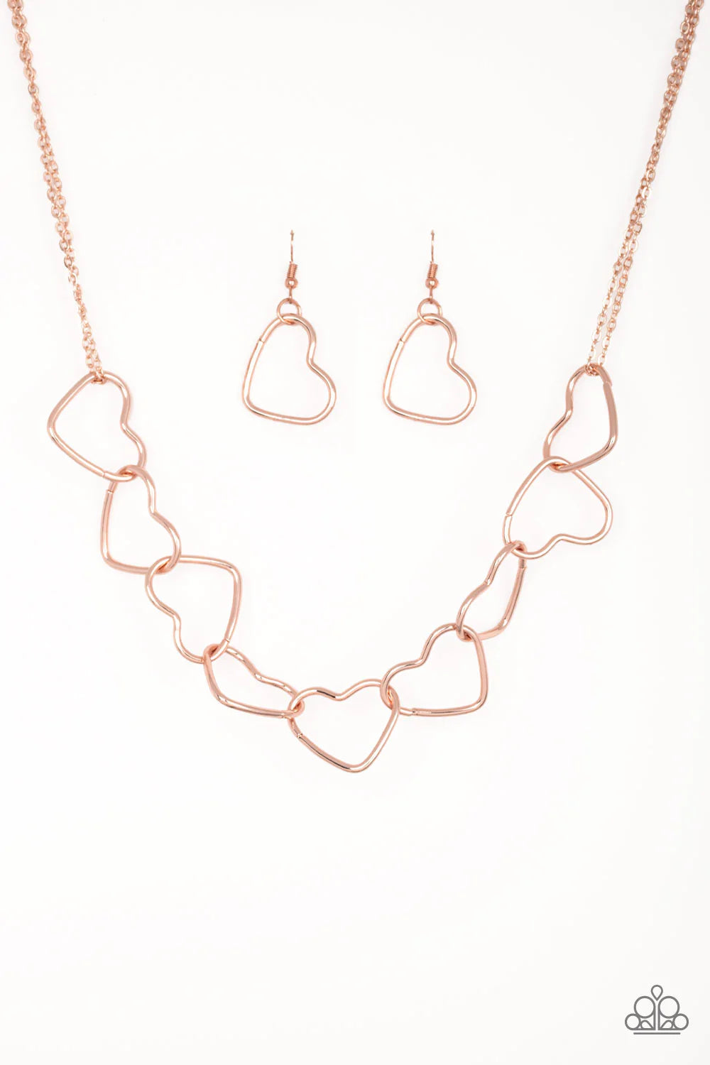 Paparazzi-Unbreak My Heart - Rose Gold Necklace