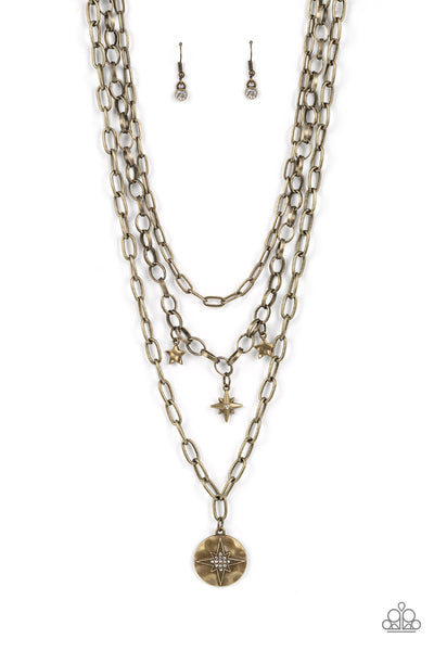 Paparazzi Under the Northern Lights - Brass Necklace