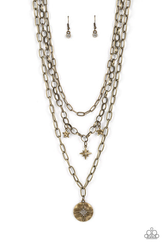 Paparazzi Under the Northern Lights - Brass Necklace