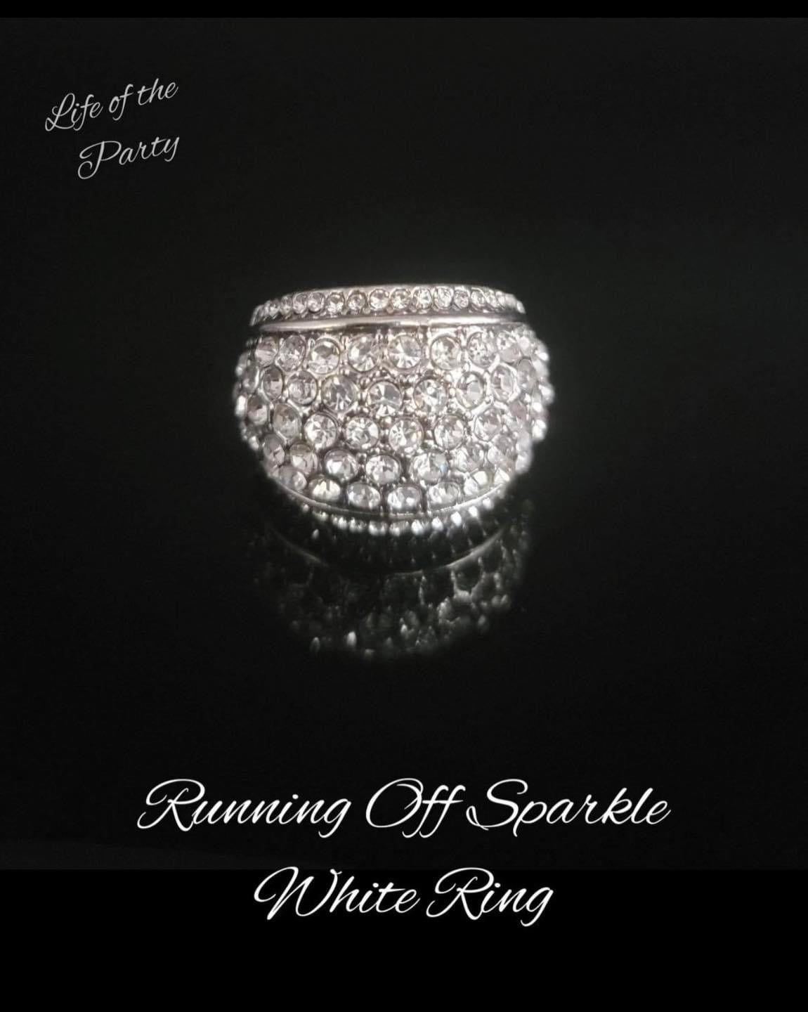 Paparazzi Running OFF SPARKLE - White Ring