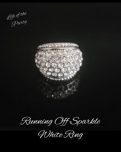 Paparazzi Running OFF SPARKLE - White Ring