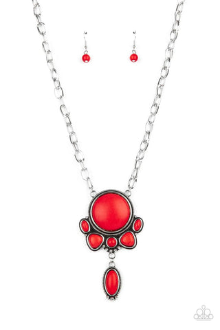 Paparazzi-Geographically Gorgeous - Red Necklace