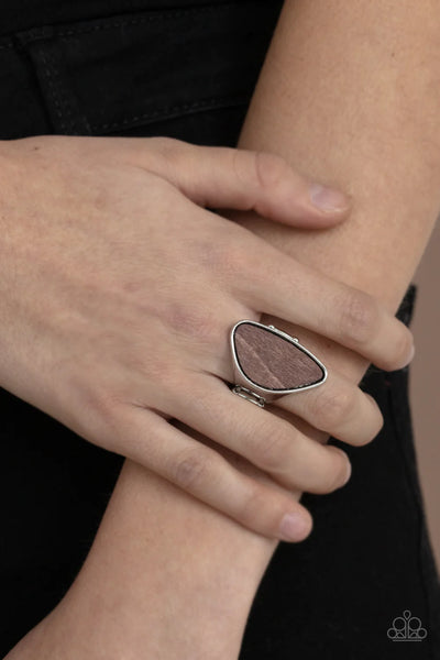Paparazzi-Perfectly Petrified - Brown Ring