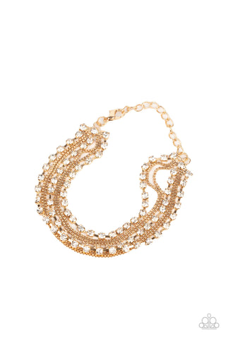 Paparazzi-Thats a Smash! - Gold Bracelet