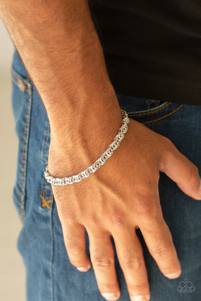 Paparazzi-Fighting Chance - Men’s Silver Bracelet