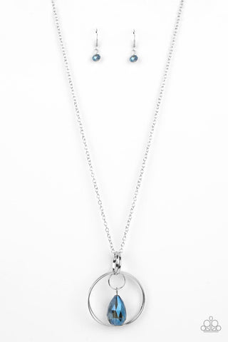 Paparazzi Swinging Shimmer - Blue Necklace