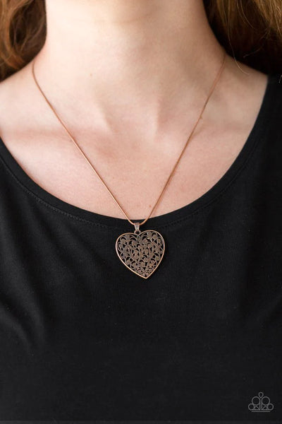 Paparazzi-Look Into Your Heart - Copper Necklace