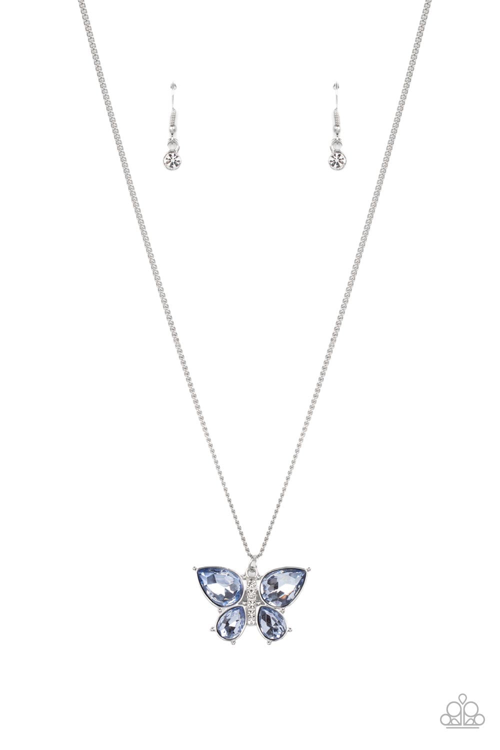 Paparazzi Free-Flying Flutter - Blue Necklace