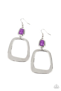 Paparazzi-Material Girl Mod - Purple Earring