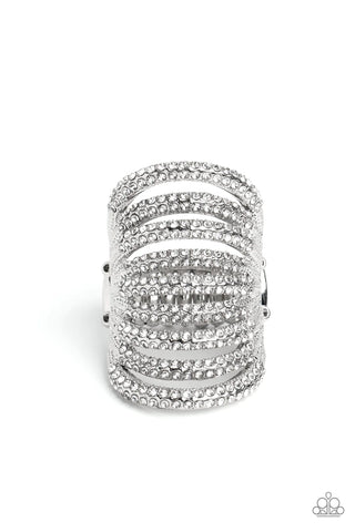 Paparazzi-Rippling Rarity - White Ring