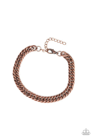 Paparazzi-Bracelet ~ Next Man Up Copper Bracelet