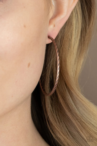 Paparazzi-Rural Reserve - Copper Earring