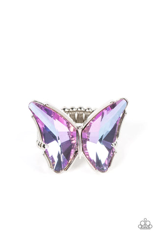Paparazzi-Fluorescent Flutter - Purple Ring
