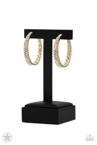 Paparazzi-GLITZY By Association - Gold Earrings Earrings