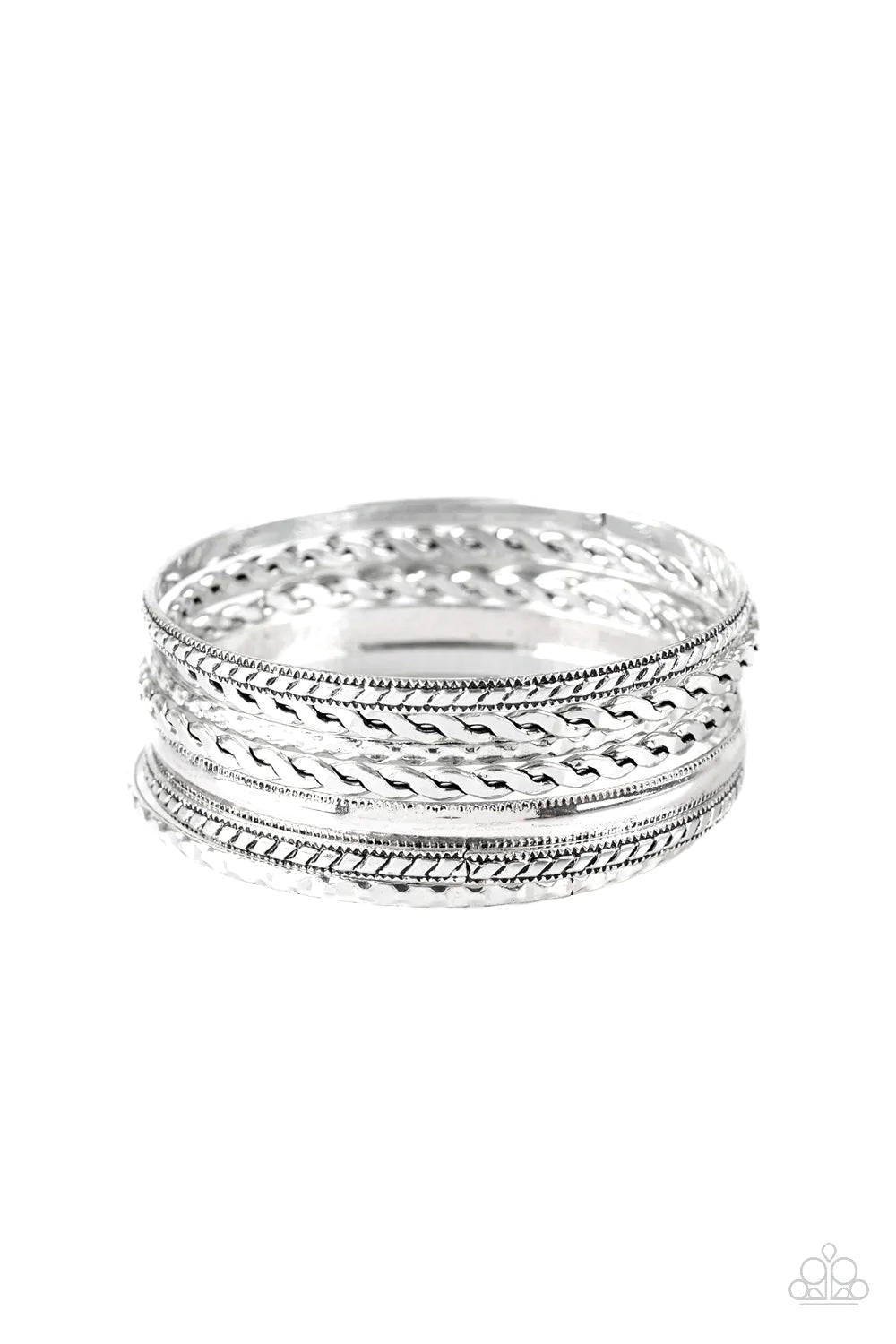Paparazzi-Rattle and Roll - Silver Bracelet