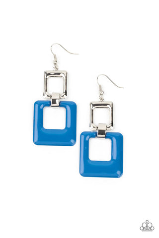 Paparazzi-Twice As Nice - Blue Earring