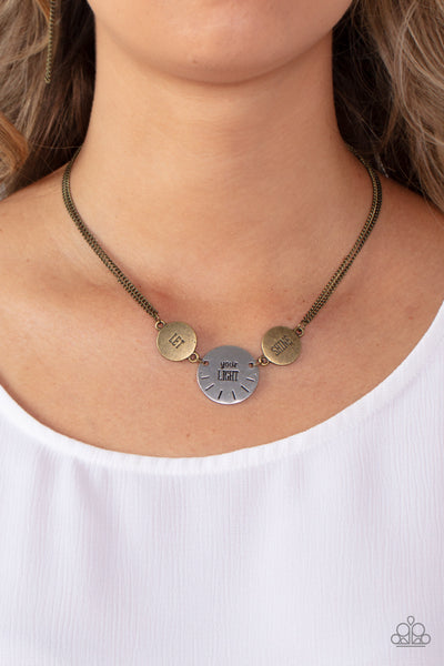 Paparazzi-Shine Your Light - Brass Necklace