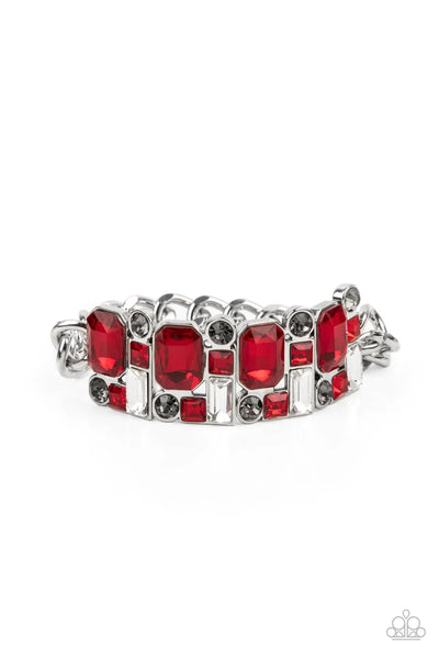 Paparazzi Urban Crest - Red Bracelet