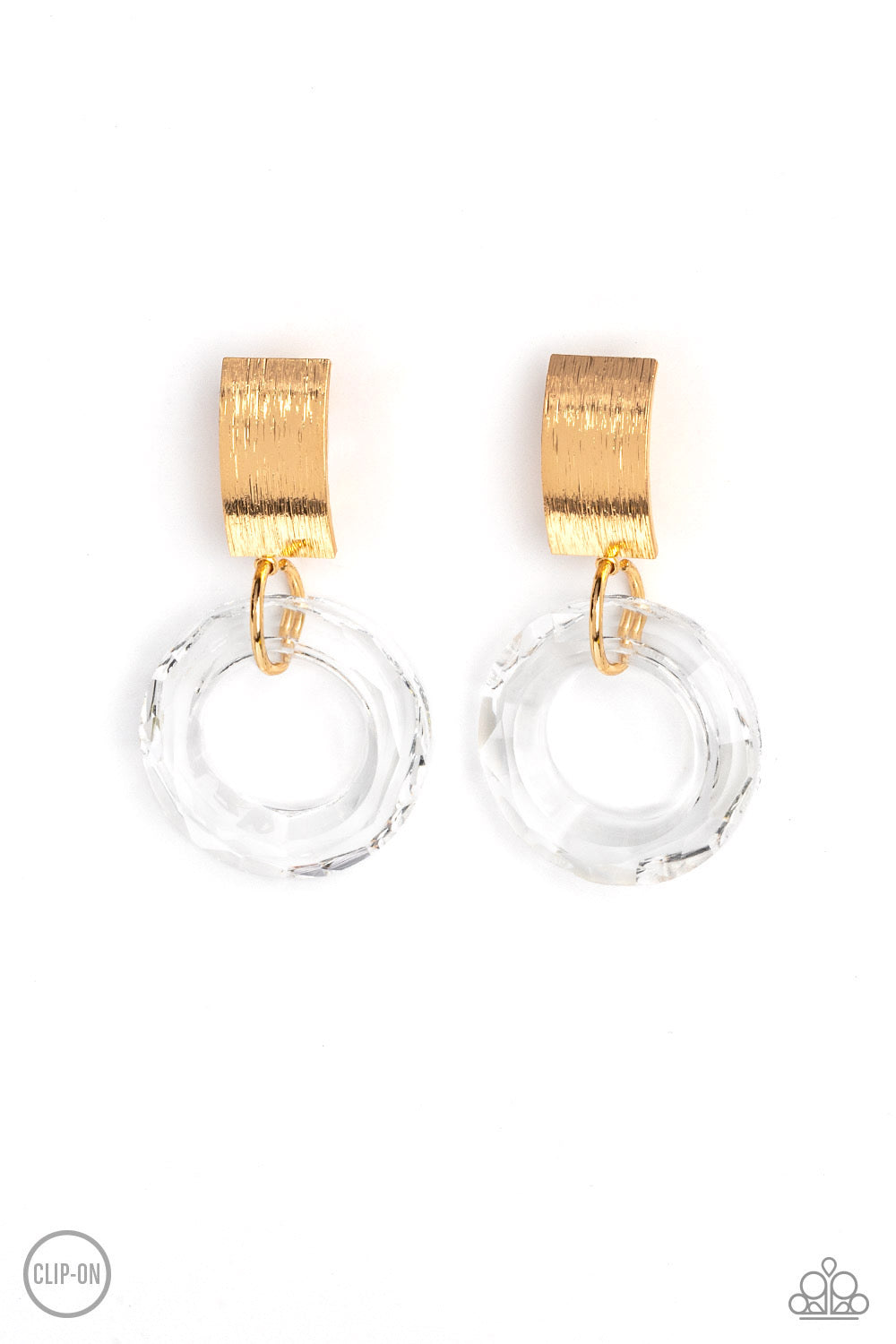 Paparazzi Clear Out! - Gold Earring