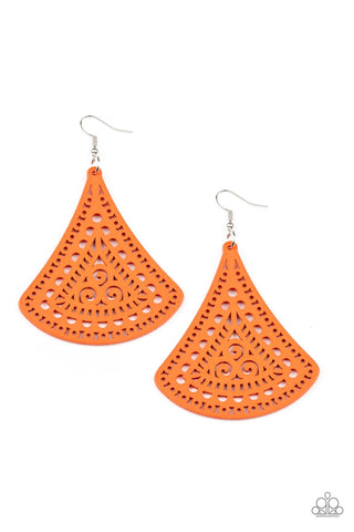 FAN TO FAN Orange Earring