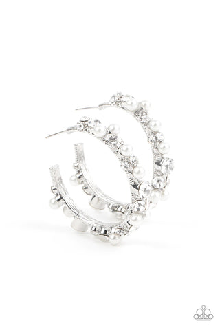 Let There Be SOCIALITE White Hoop Earring