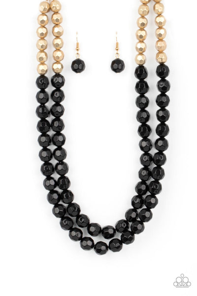 Paparazzi-Greco Getaway - Black Necklace