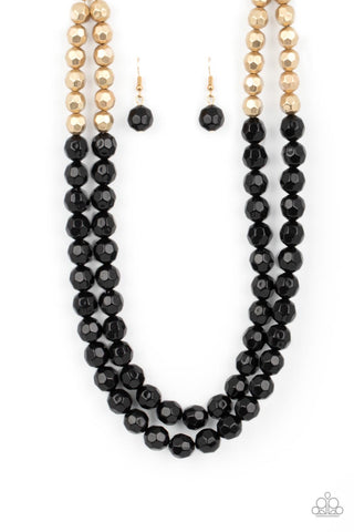 Paparazzi-Greco Getaway - Black Necklace