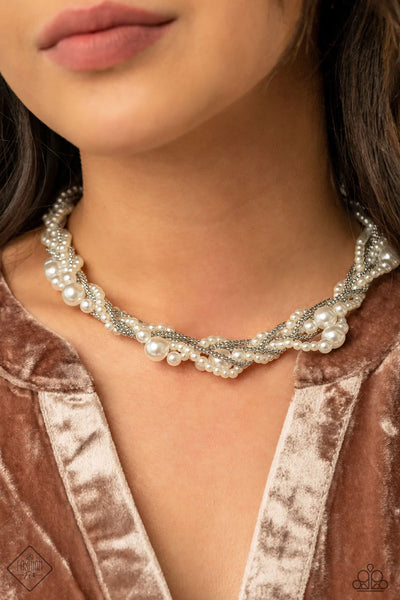Paparazzi-Royal Reminiscence - White Necklace