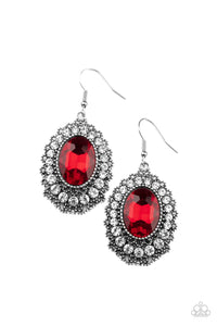 Paparazzi-Glacial Gardens - Red Earring