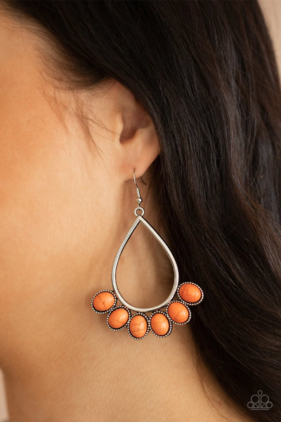 Stone Sky - Orange Earring