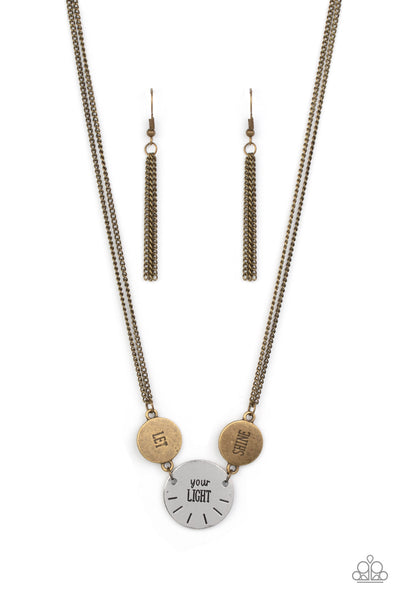 Paparazzi-Shine Your Light - Brass Necklace