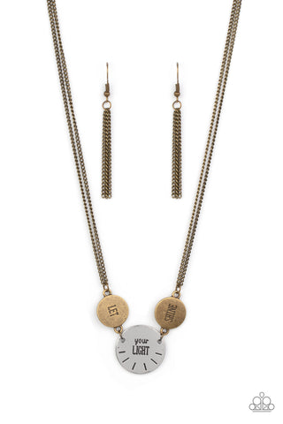 Paparazzi-Shine Your Light - Brass Necklace