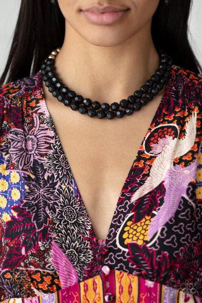 Paparazzi-Greco Getaway - Black Necklace