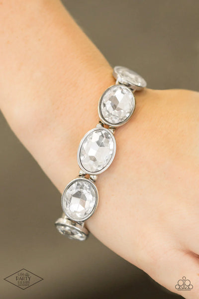 Paparazzi-DIVA In Disguise - White Bracelet