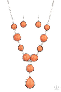 Paparazzi-Terrestrial Trailblazer - Orange Necklace