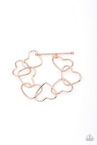 Paparazzi-Take Heart Rose Gold Bracelet