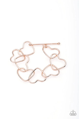 Paparazzi-Take Heart Rose Gold Bracelet