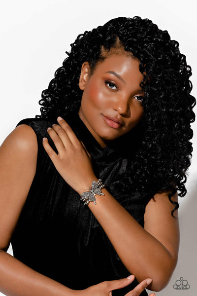Paparazzi-First WINGS First - White Bracelet