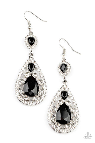 Posh Pageantry Black Earring