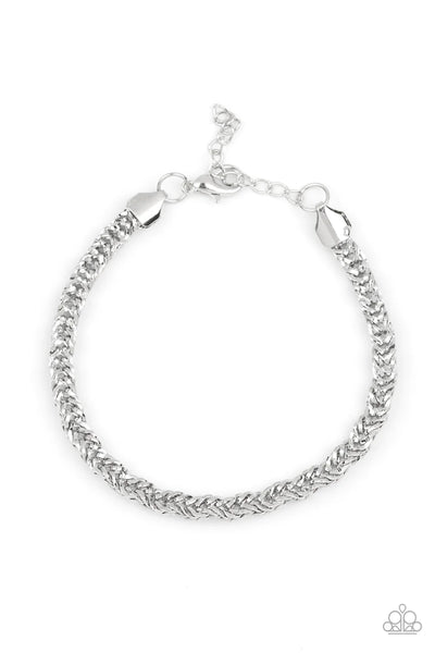 Paparazzi-Fighting Chance - Men’s Silver Bracelet