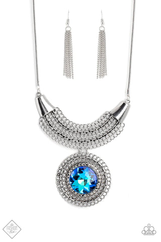 Paprazzi-Excalibur Extravagance - Blue Necklace